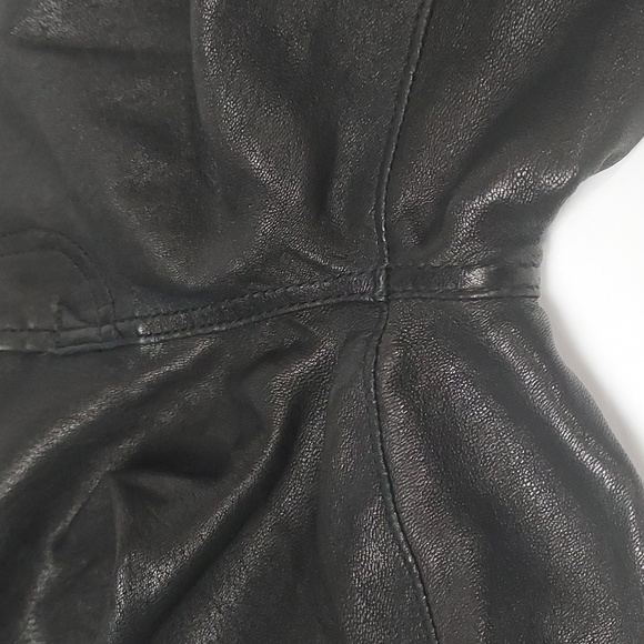 J Brand Lamb Leather Leggings Stretch Zipper Ankle Mid Rise L8001 Black Size 26 - Picture 16 of 16